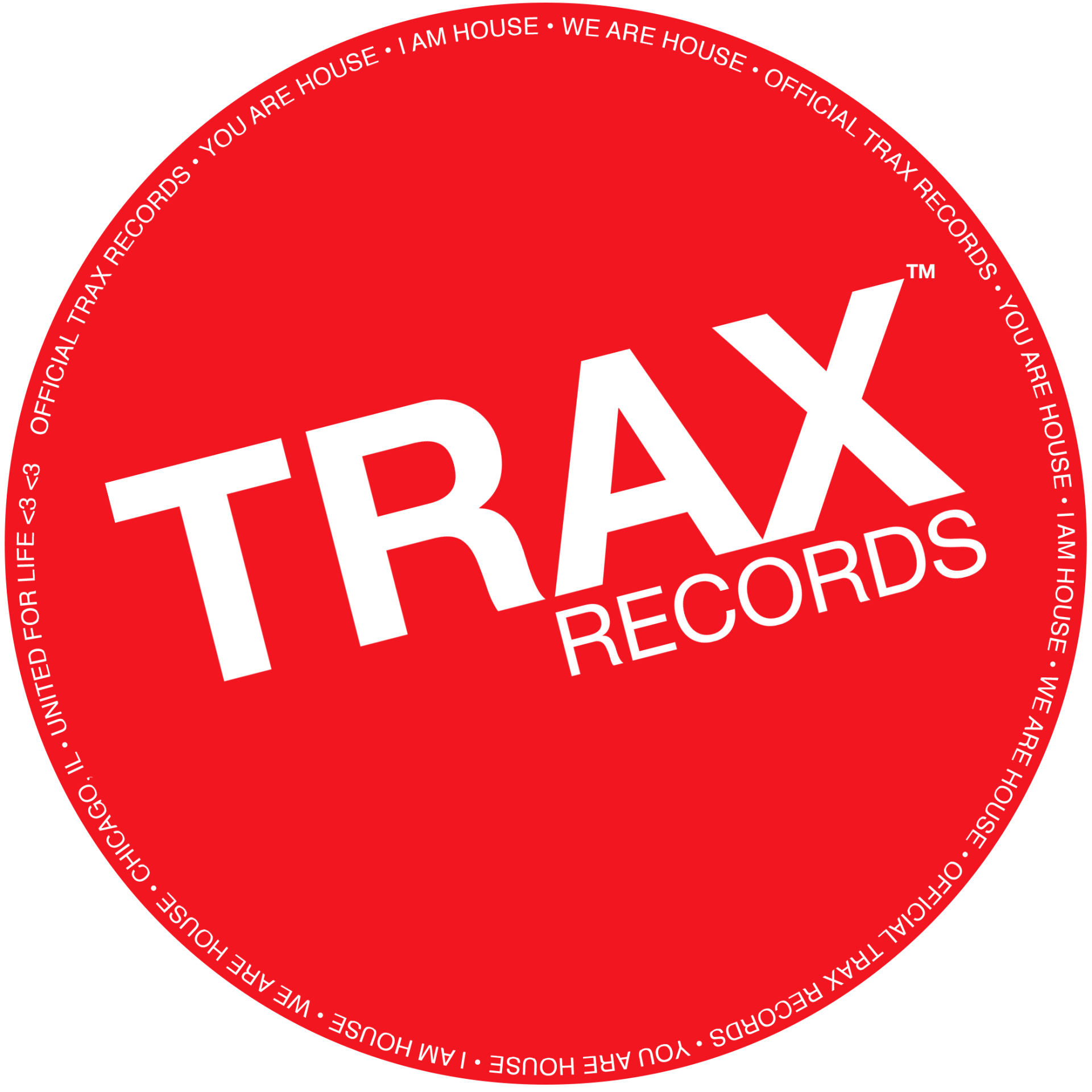 A red circle that says trax records on it