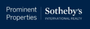 Logo for Prominent Properties Sotheby's International Realty in white on a dark blue background.