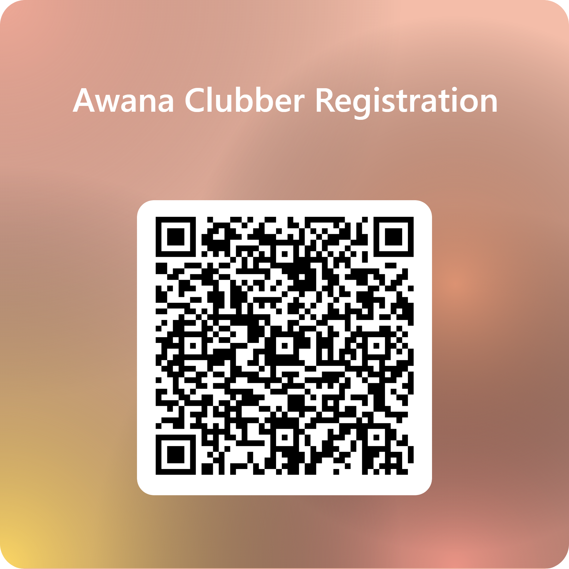 QR code for awana registration