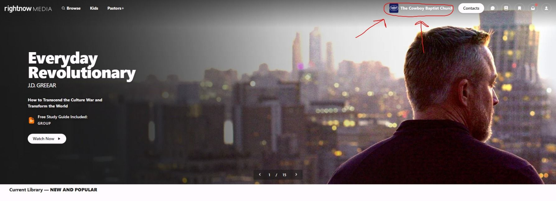 Website homepage, cityscape backdrop, man looking out,