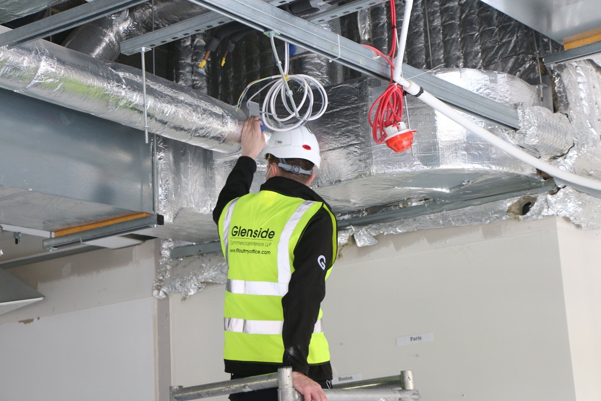 Glenside office fit out worker