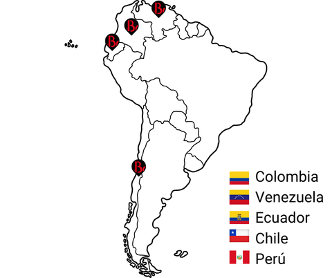 Países donde Maquinaria Bandi SAS existe