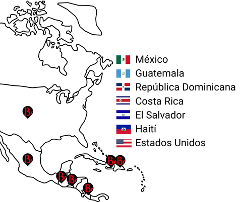 Países donde Maquinaria Bandi SAS existe
