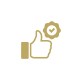 A thumbs up with a check mark on it.