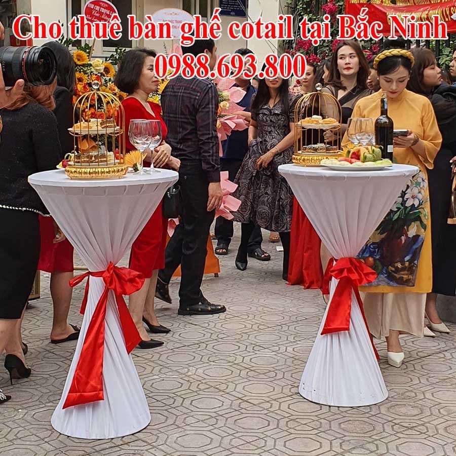 cho thuê bàn ghế sự kiện cotail khai trương tại bắc ninh