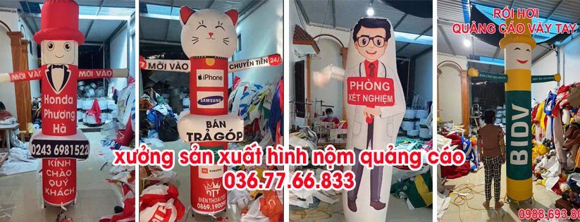 Rối hơi quảng cáo vẫy tay