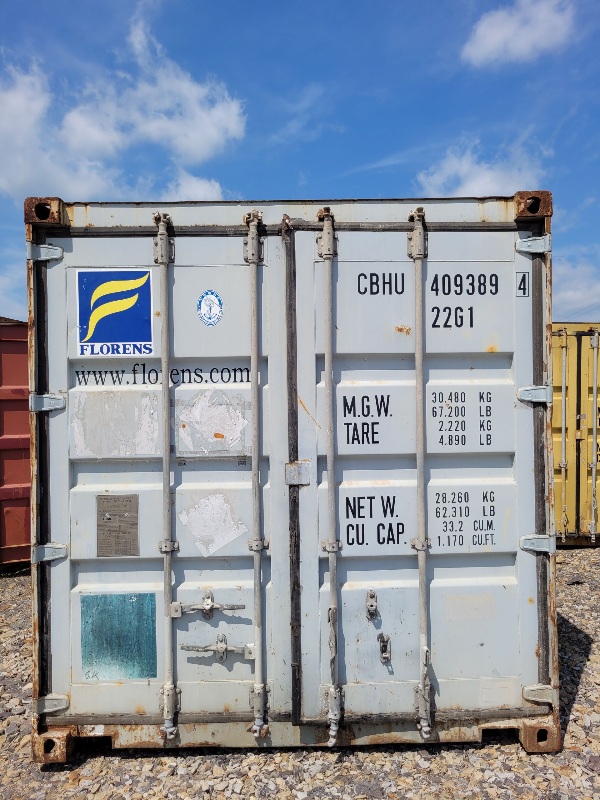 A shipping container with the number 2281 on it