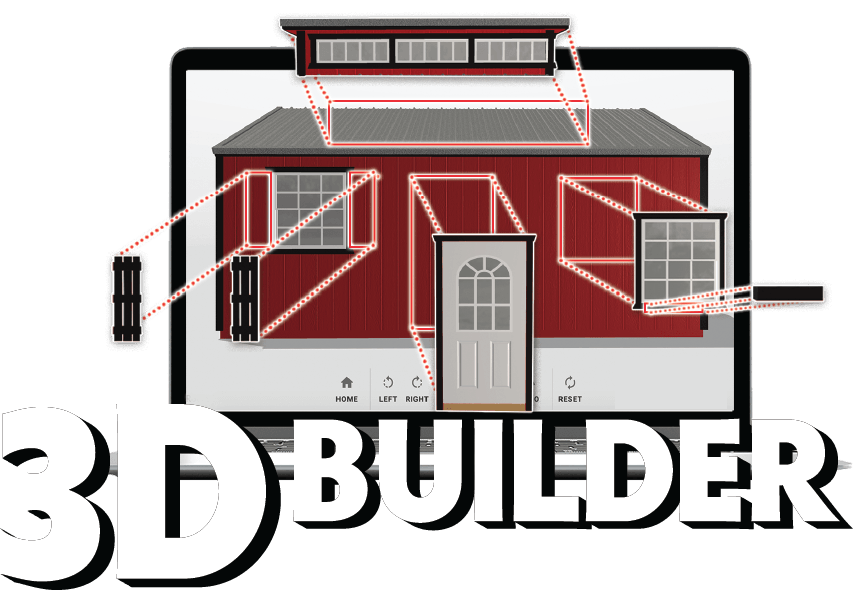 A 3d builder logo with a picture of a house on it