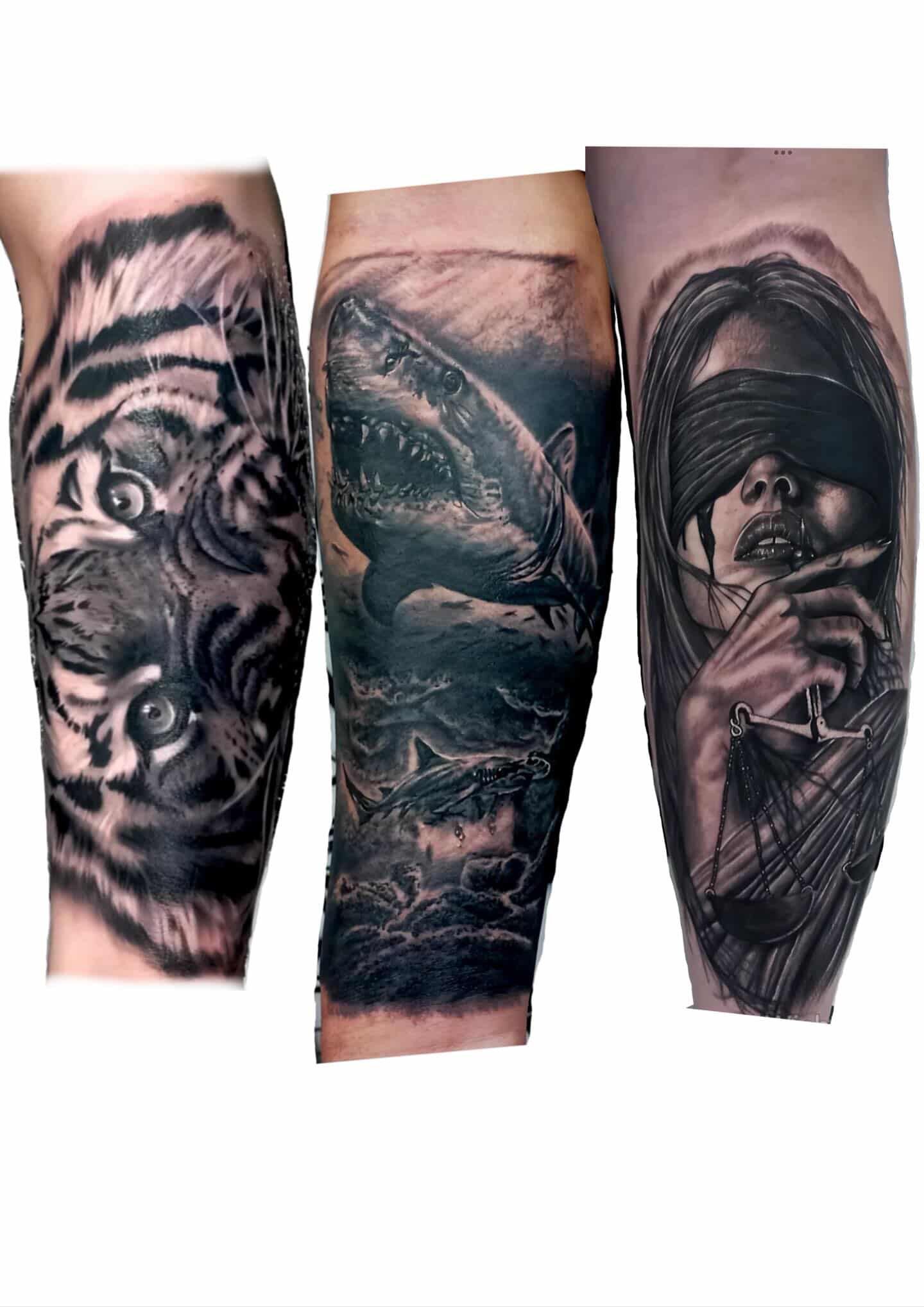 Three Black-and-gray Tattoo Sleeve Designs — Tattoo Inc Studio In Broadbeach, QLD