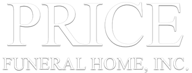 Price Funeral Home, Inc. logo in light gray serif text on a white background