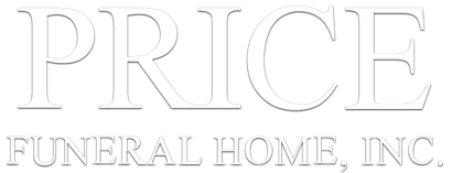 Price Funeral Home, Inc. logo in light gray serif text on a white background