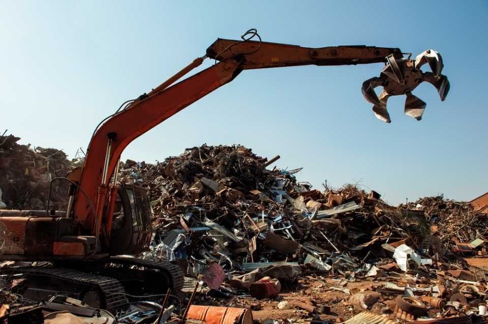 Scrap Metal Excavator Machine with Grapple