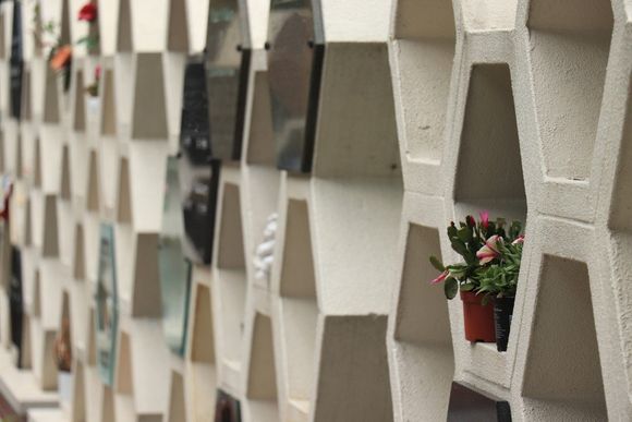 loculi in un cimitero