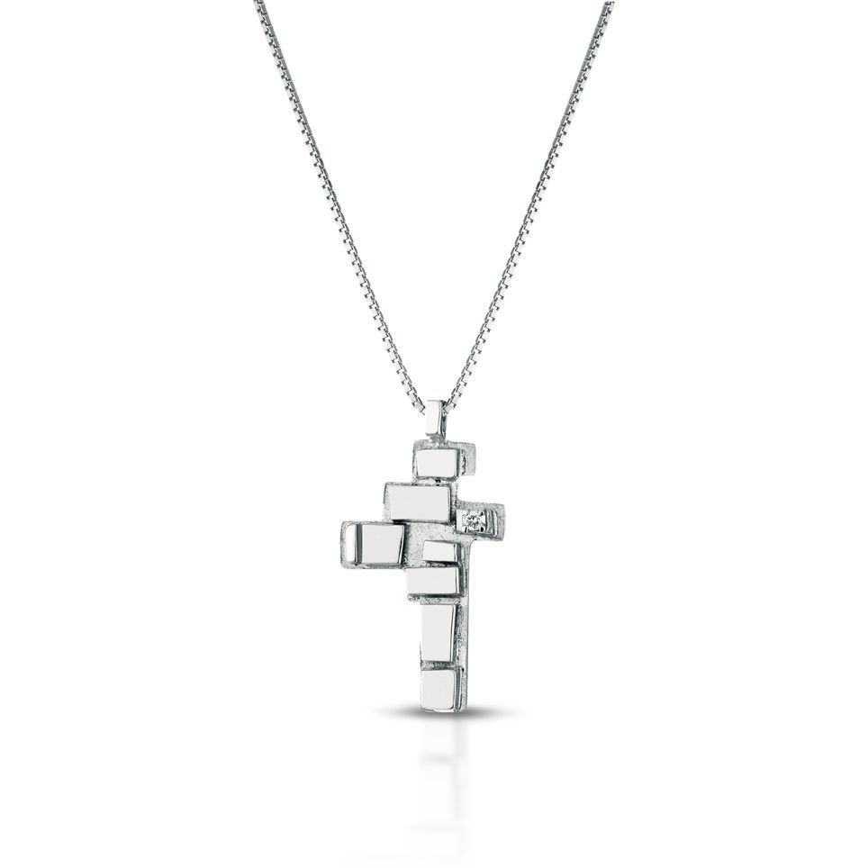 Pendente in argento e diamante