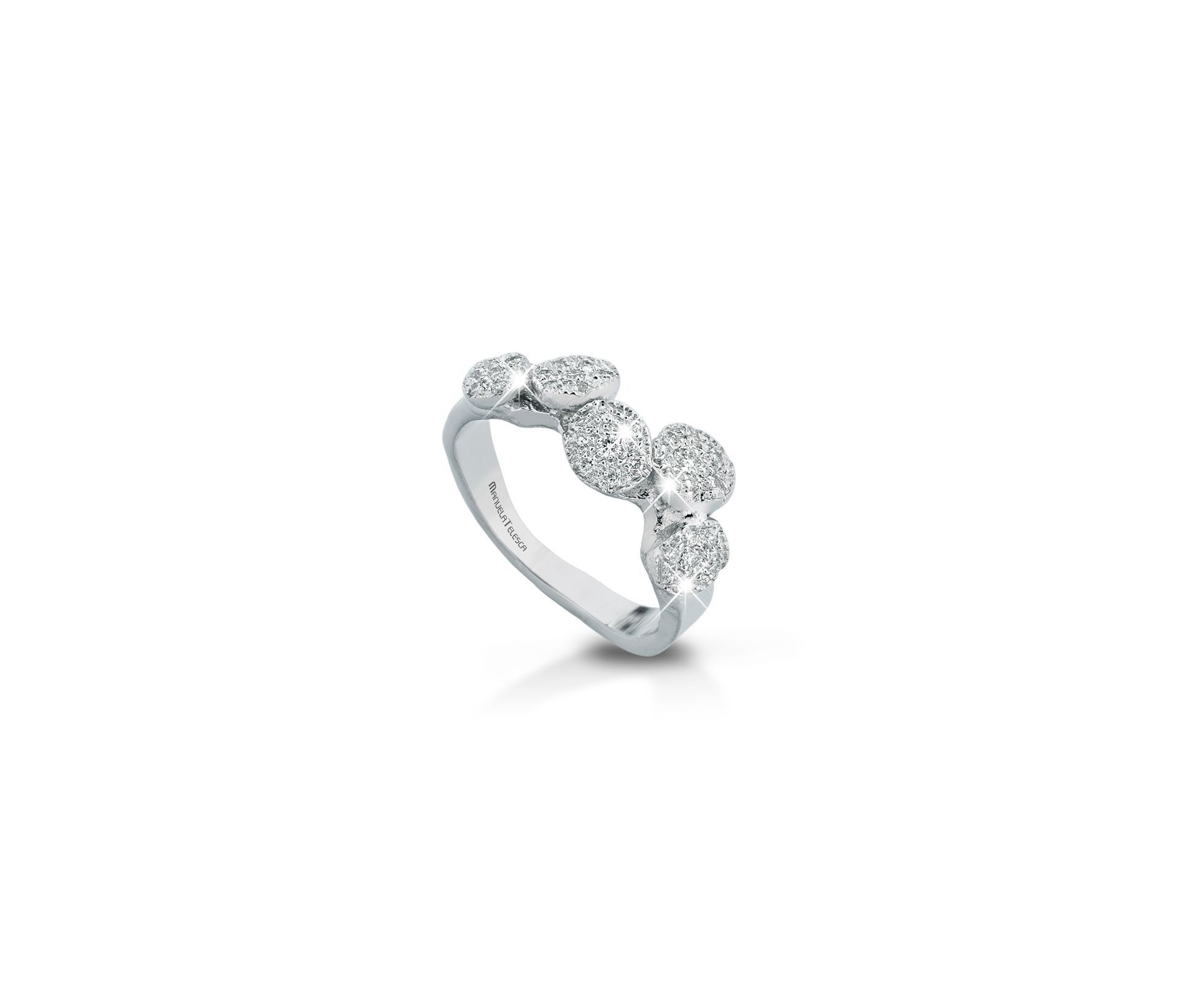 Anello in argento e zirconie