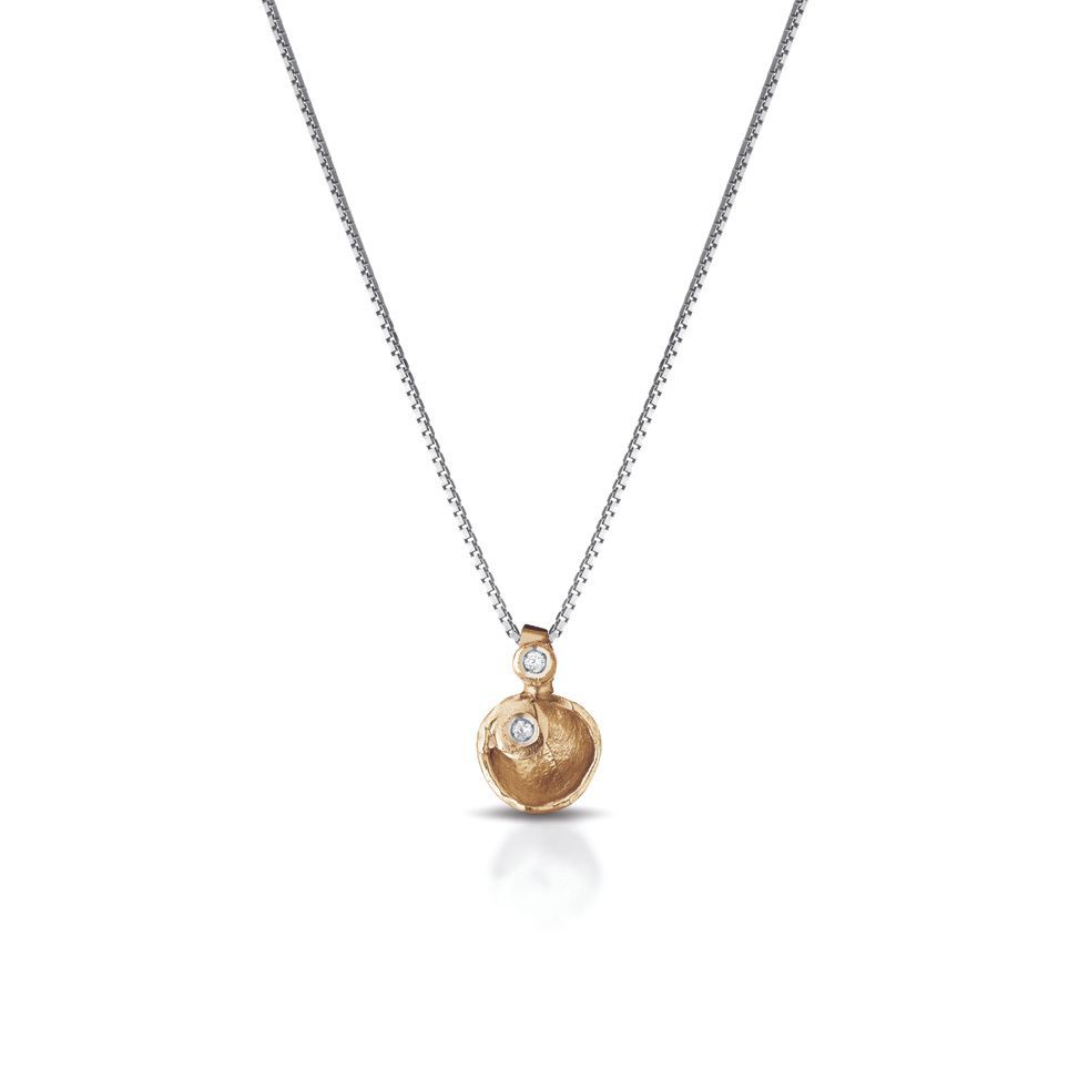Pendente in bronzo e zirconi con girocollo in argento
