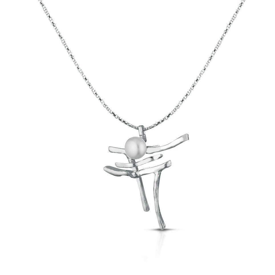Pendente in argento e perla