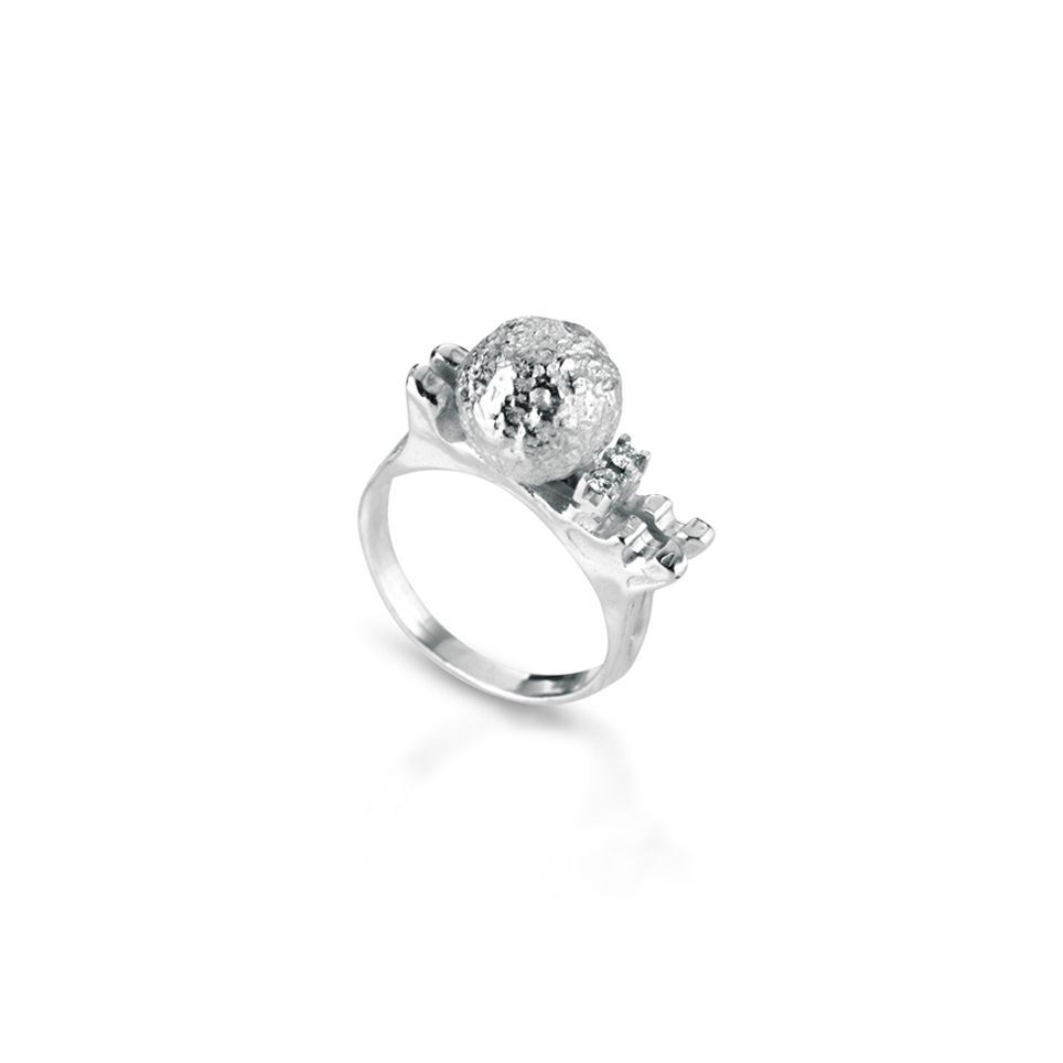 Anello in argento e diamanti