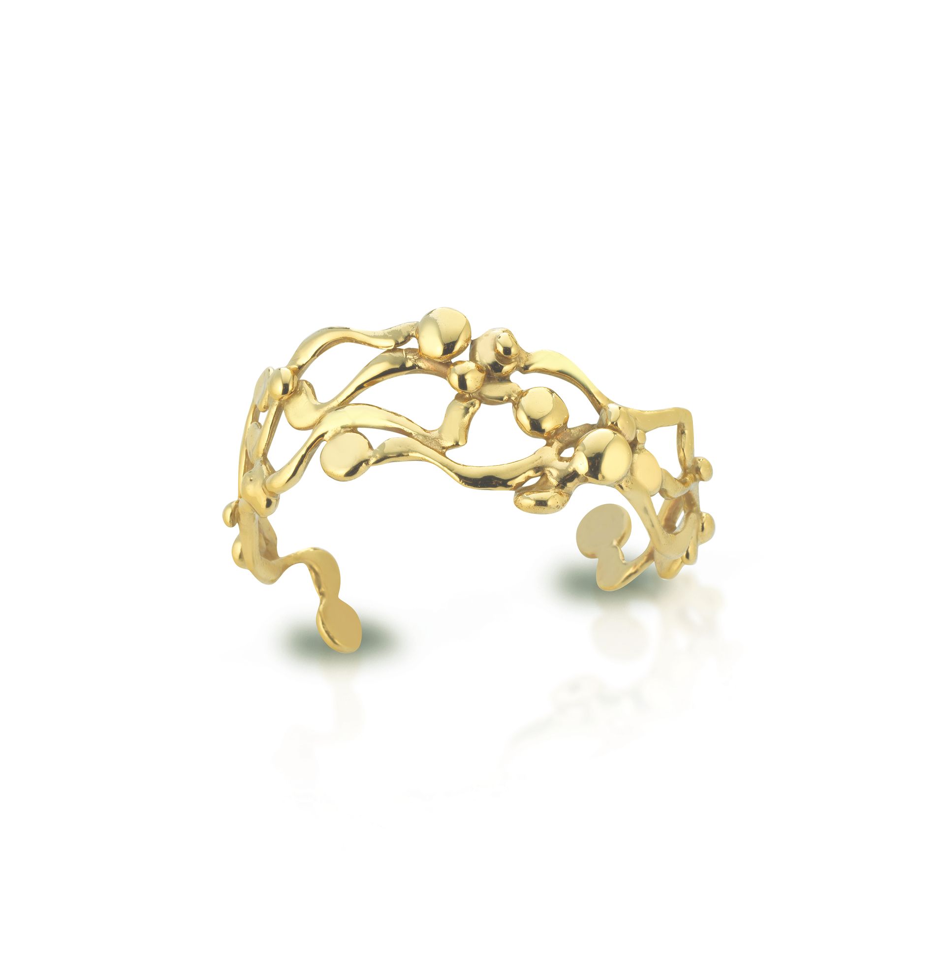 Bracciale in bronzo con bagno oro 18 carati