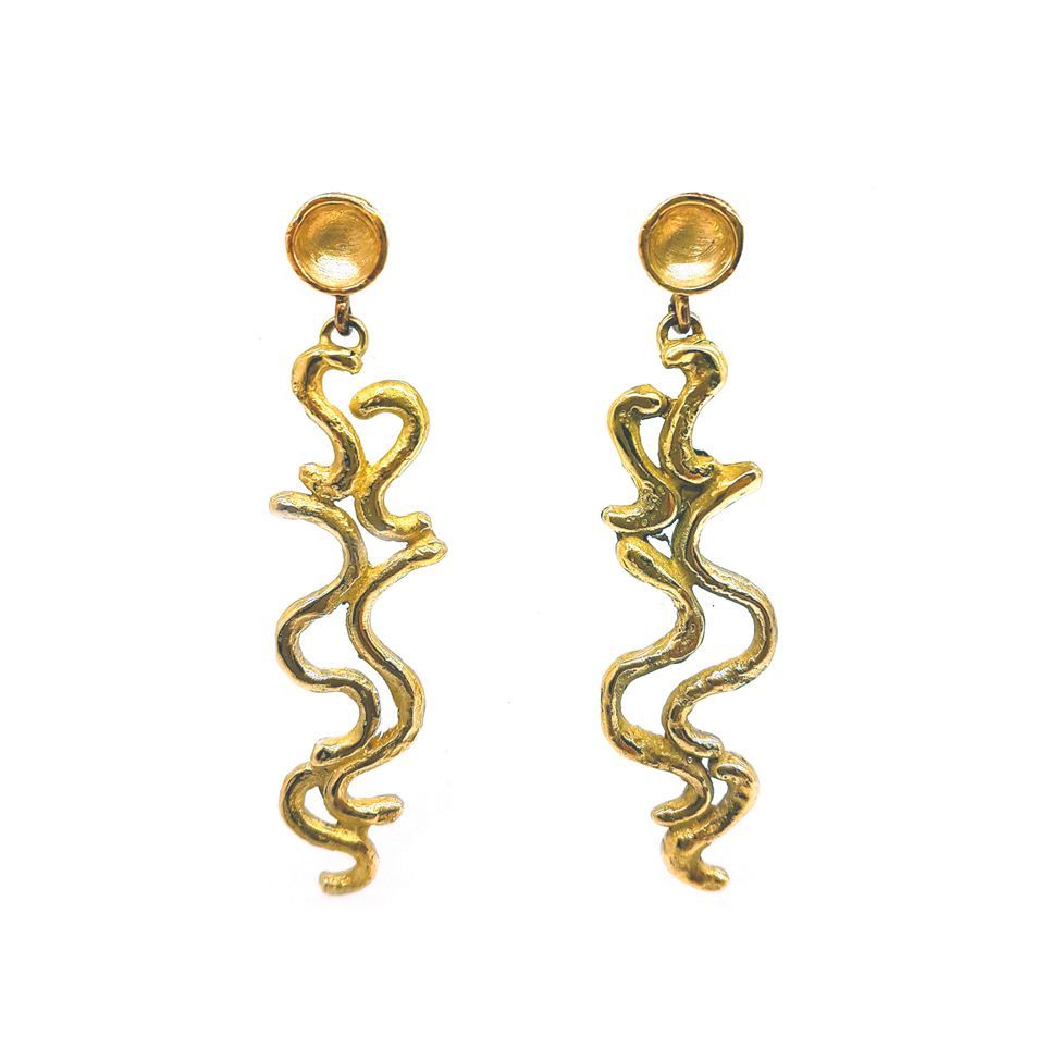 Orecchini in bronzo e argento