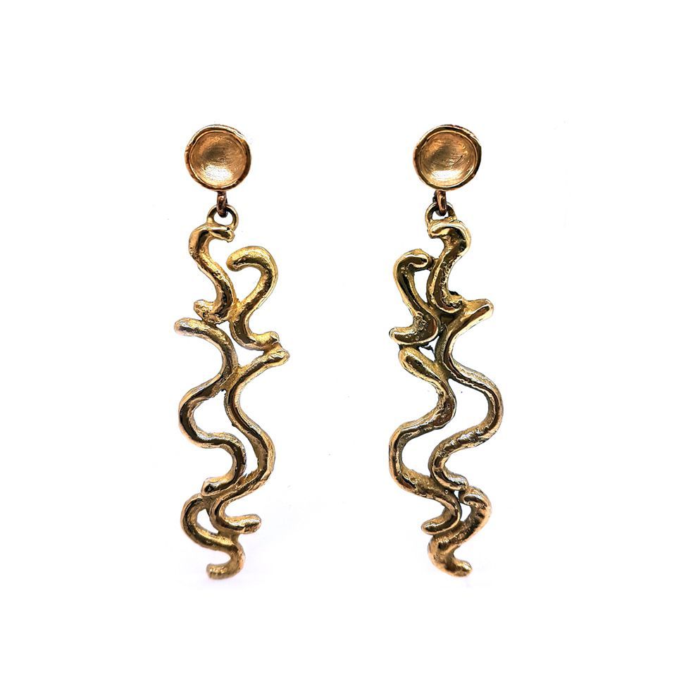 Orecchini in bronzo e argento