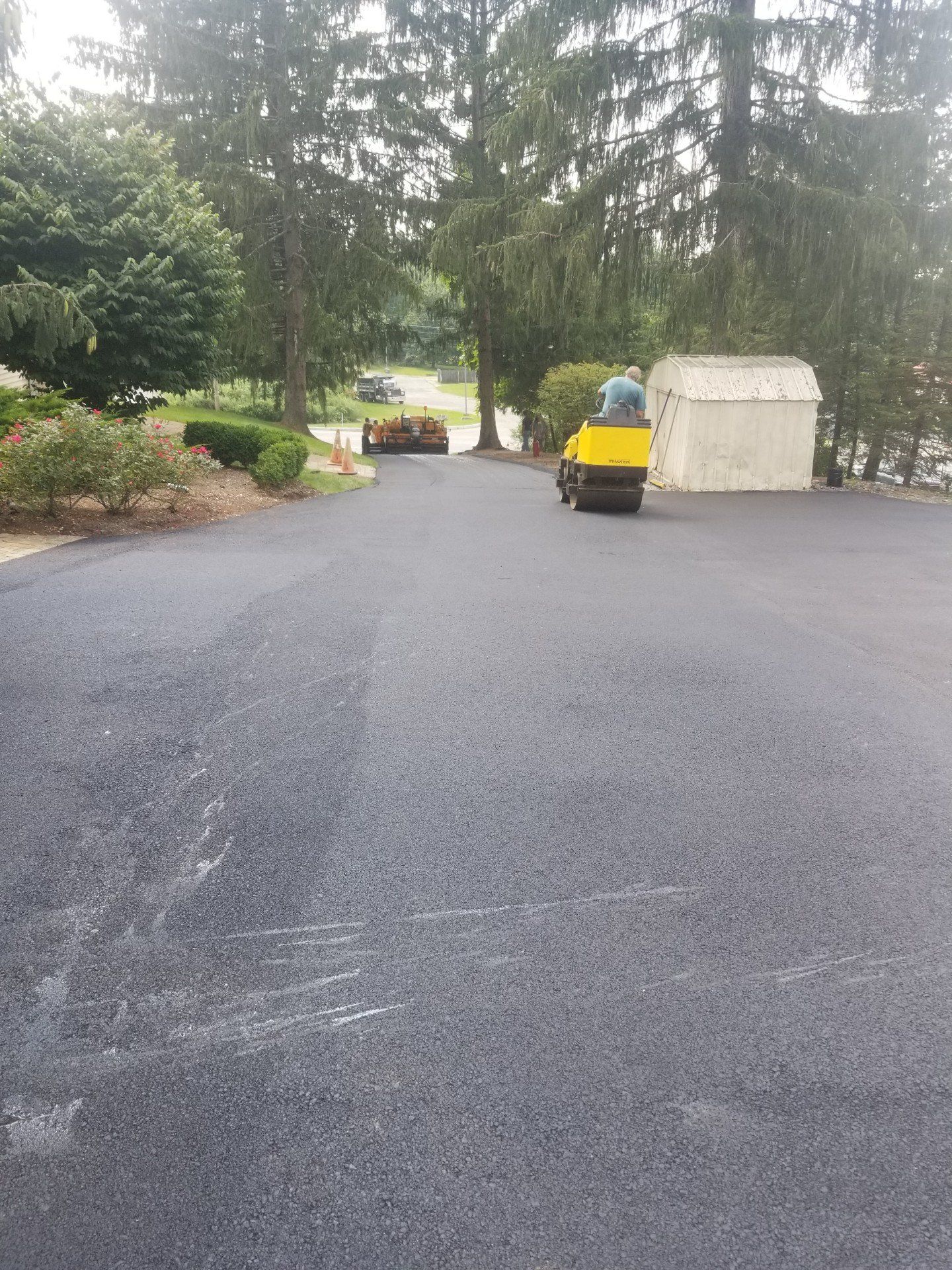 Asphalt paving and sealcoating filling