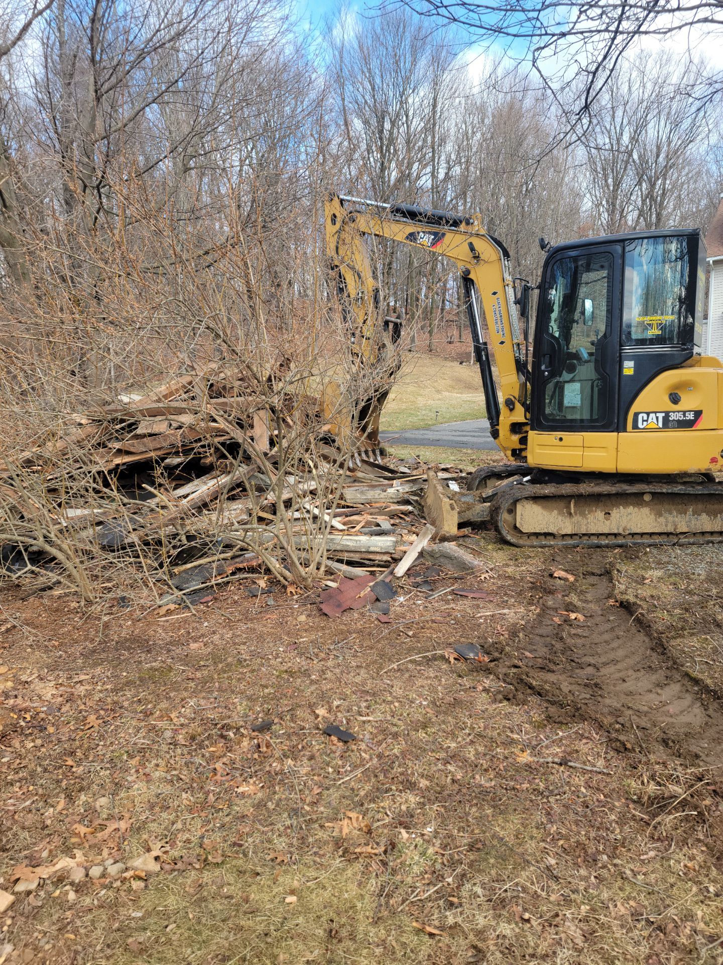 Heavy equipment doing land clearing