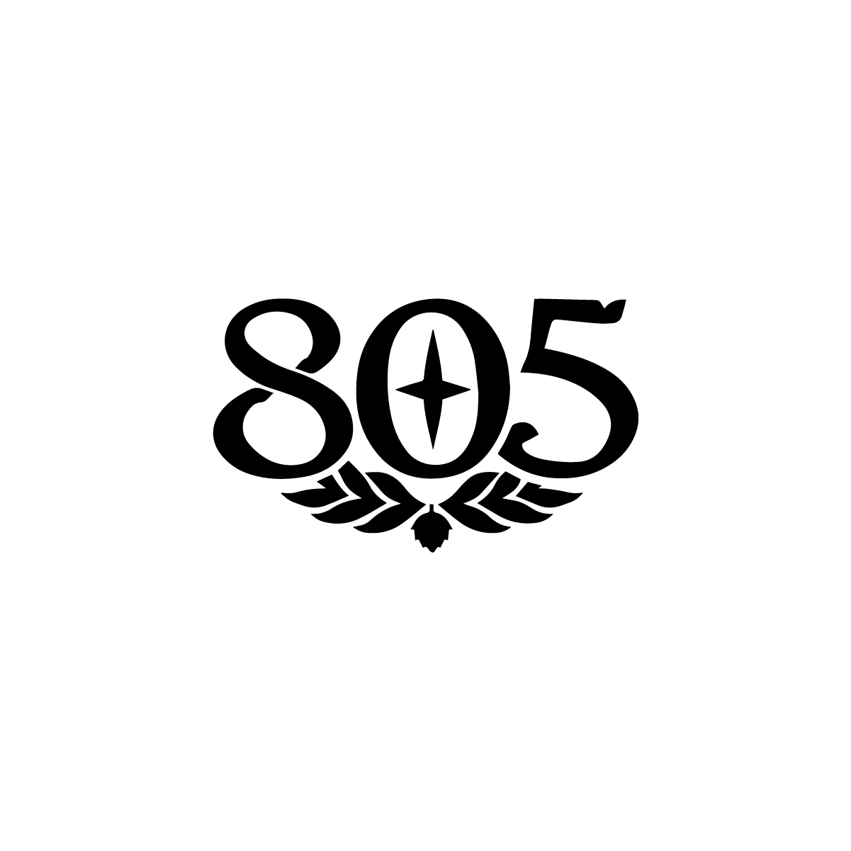 Black “805” logo with a star inside the 0 and laurel leaves below