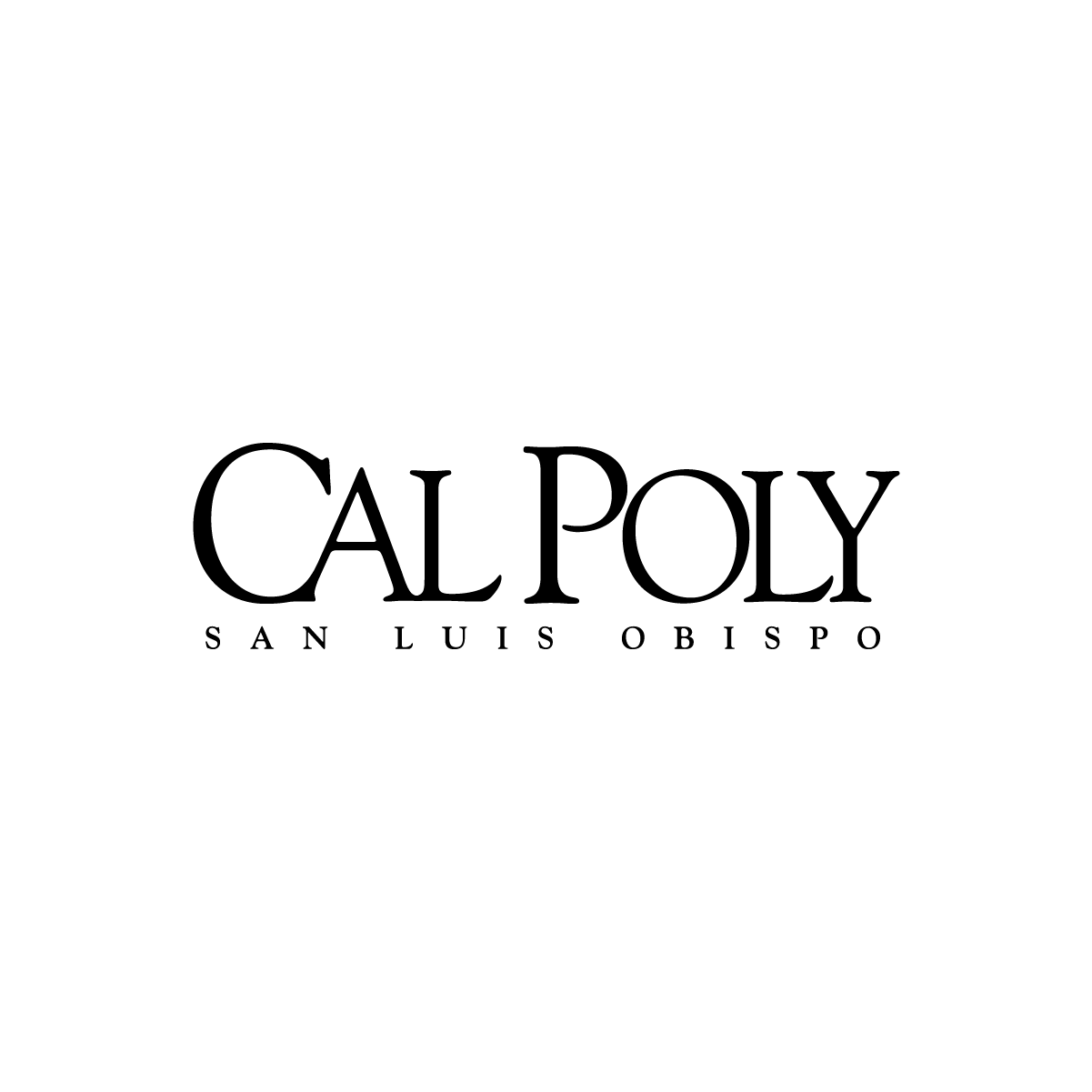 Cal Poly San Luis Obispo logo in black on a white background