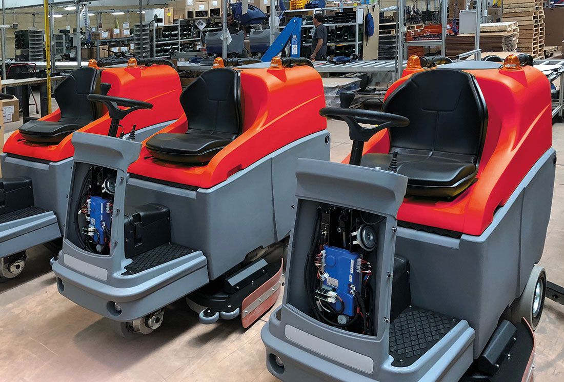 Meclean schrobmachines Meclean professionele opzit schrobmachines in productie faciliteit Duitsland