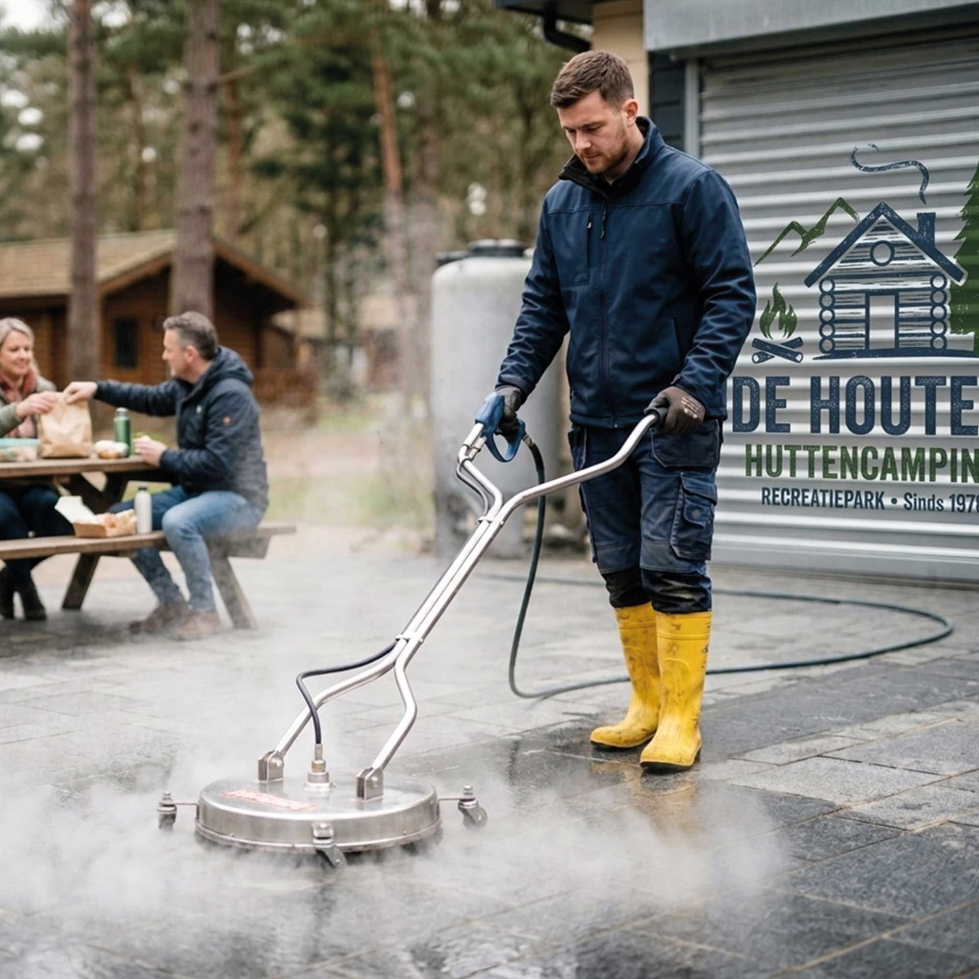 Meclean professional pressure washer with combustion engine PETROLJET 170/15 stainless steel surface cleaner