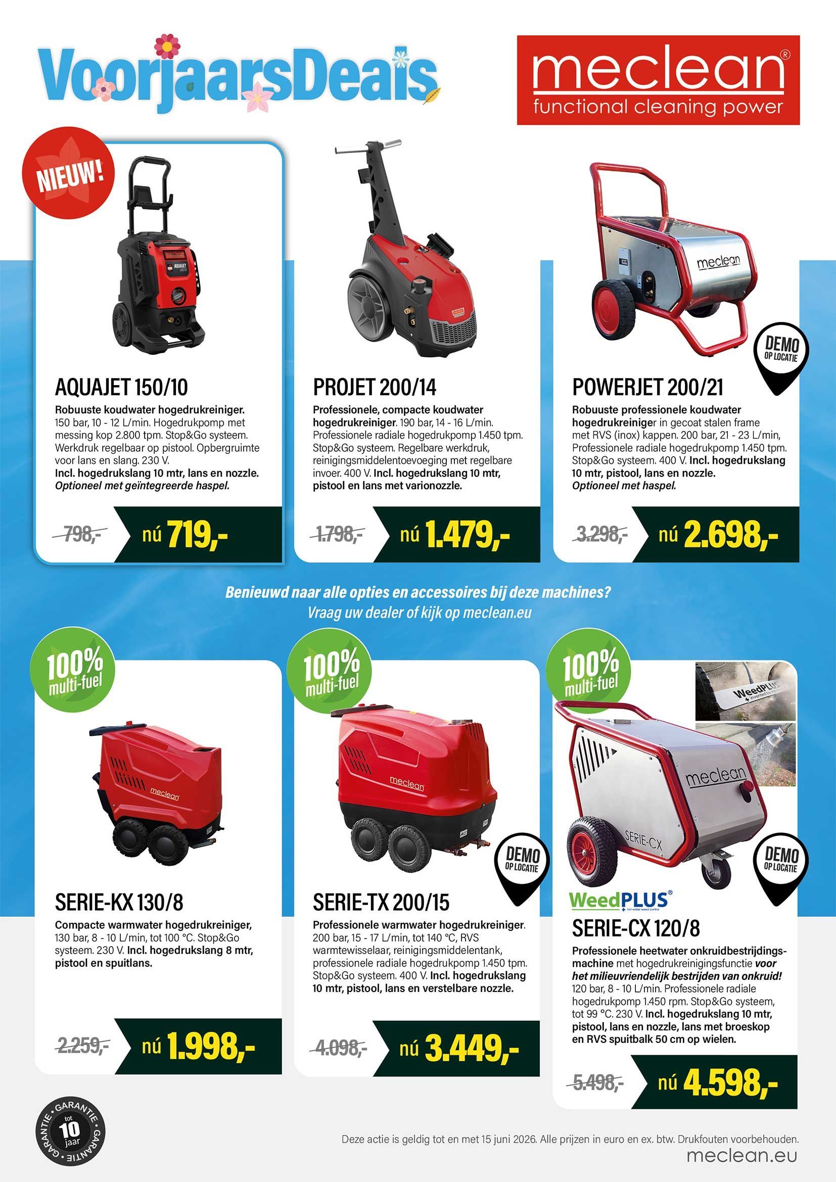 Meclean VoorjaarsDeals 2026 A4 flyer NL pagina 1