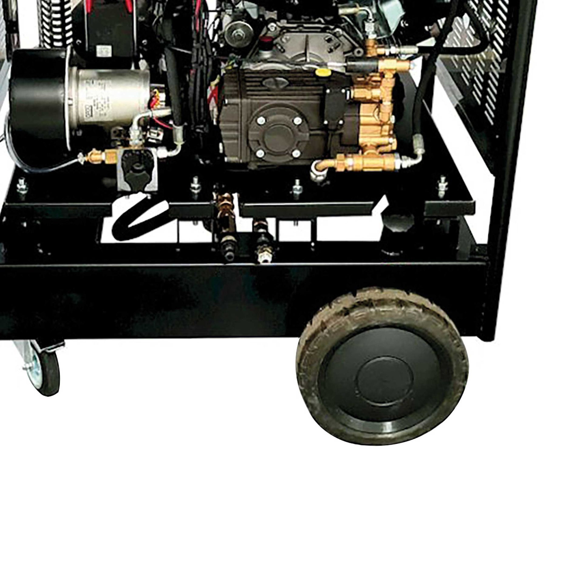 Meclean professional high-pressure washer with combustion engine Dieselskid 150/21 option frame on wheels