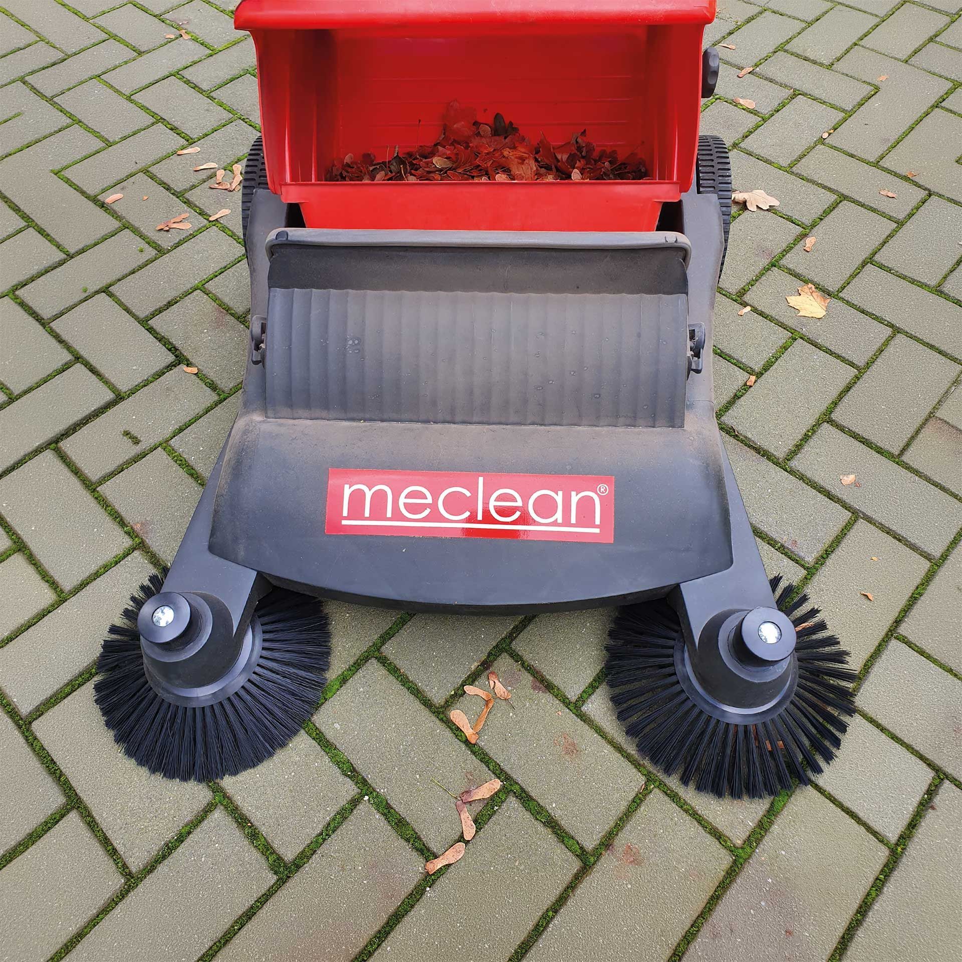 Meclean professional walk-behind sweeper manual drive Buster 800 extra large collection container