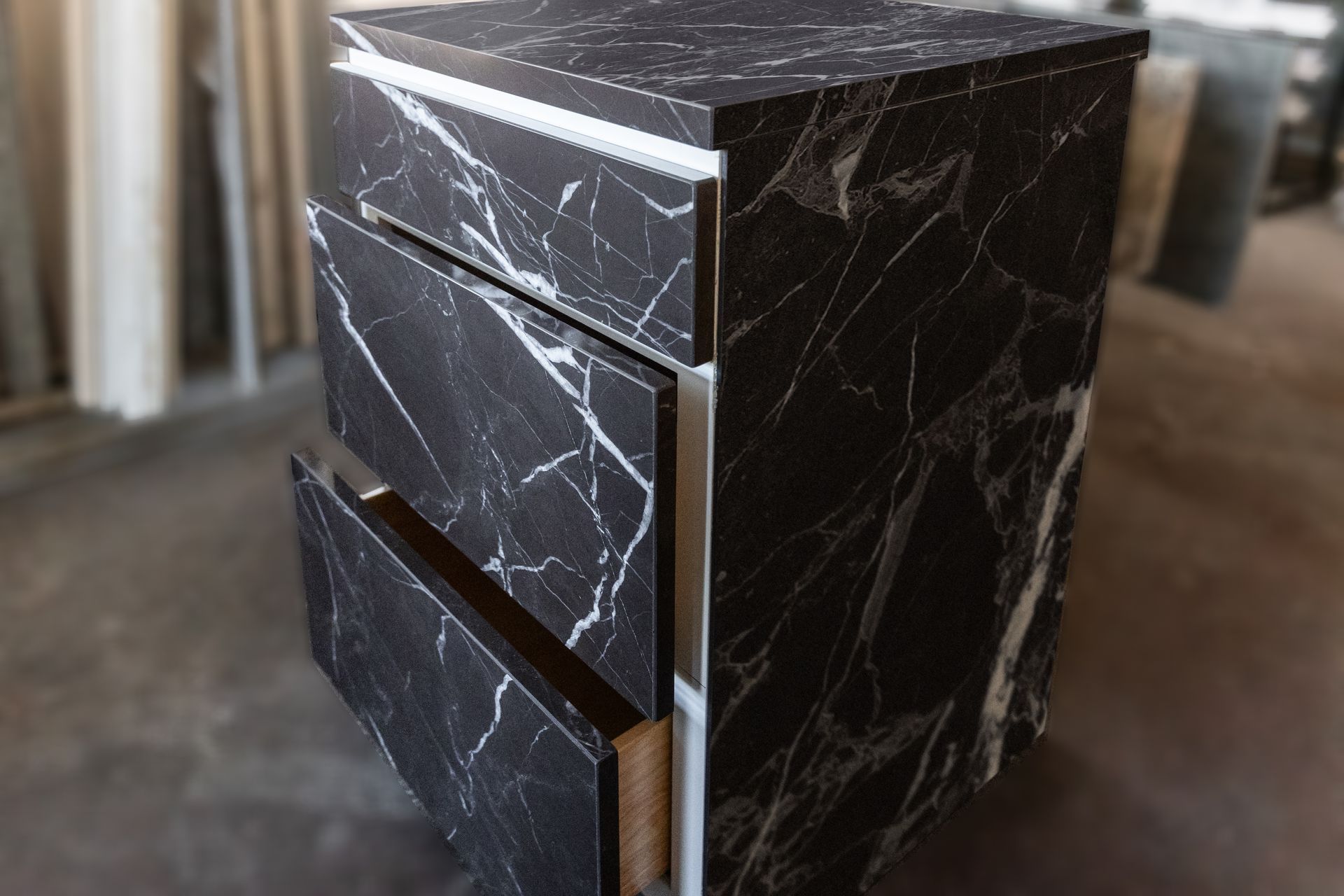 Laminam Nero Marquina Porcelain Cabinet