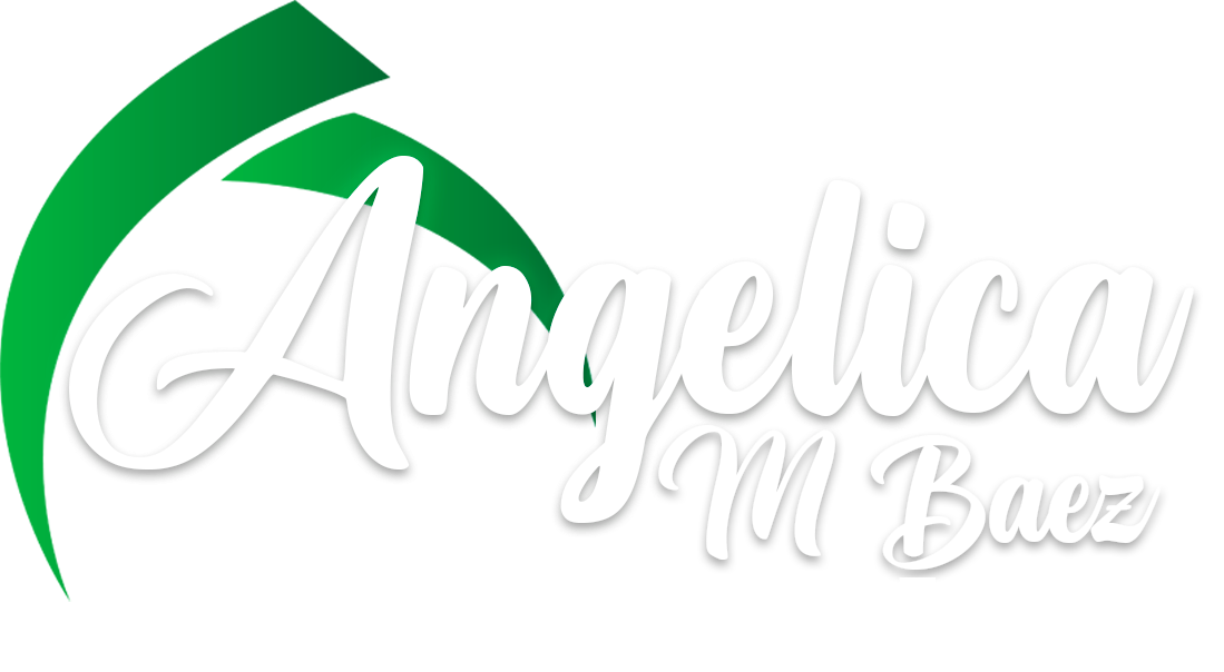 A green, swooping graphic design element over the white cursive text 