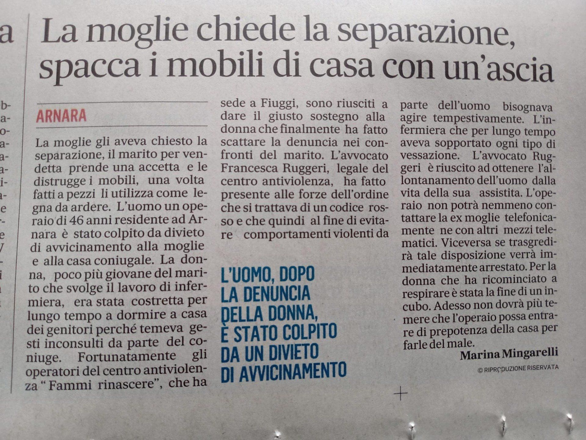 Articolo di giornale