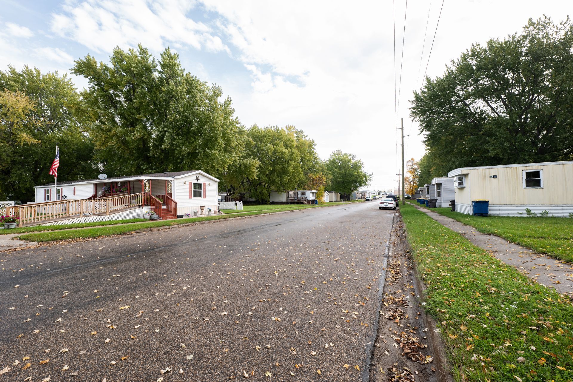Holiday Park Village mobile home park with spaces of for rent located in Jamestown North Dakota 