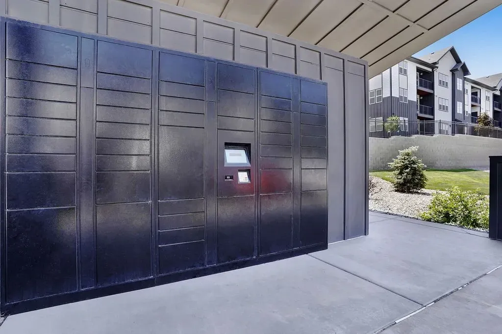 Secure package lockers for residents at Valley View, offering apartments in Magna, UT.
