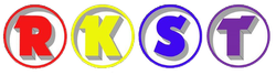 Red, yellow, blue, and purple letters in circles: R, K, S, T.