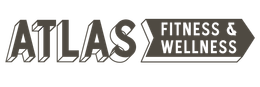 ATLAS Fitness & Wellness logo with red, white, and blue stars-and-stripes lettering