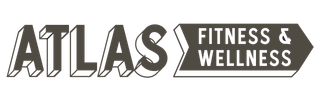ATLAS Fitness & Wellness logo with red, white, and blue stars-and-stripes lettering