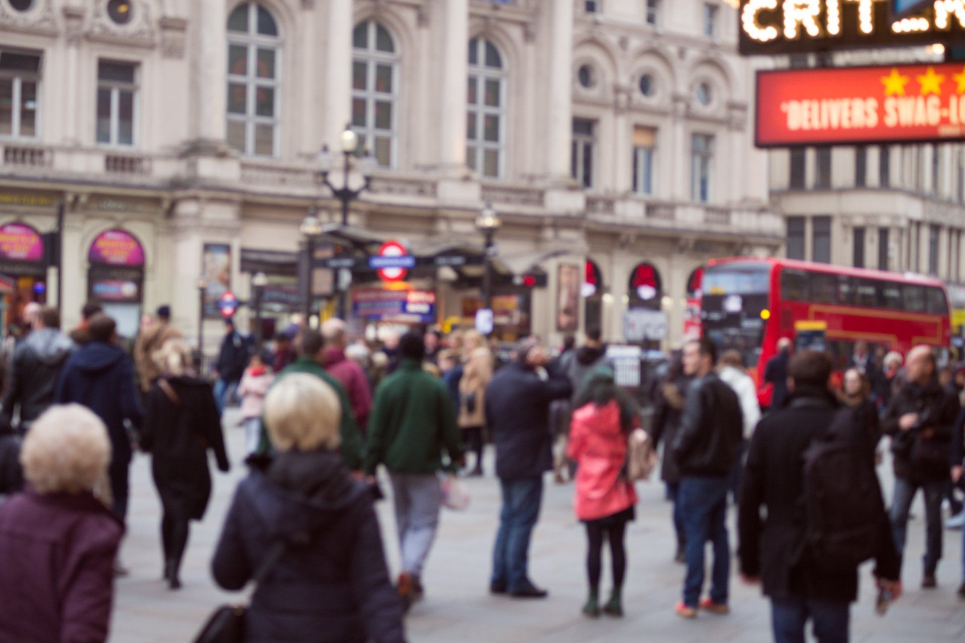 crowds shopping in London UK