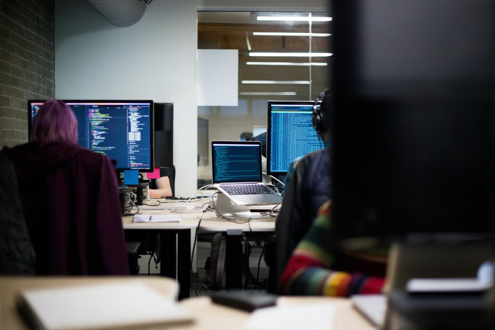 it workers in the office