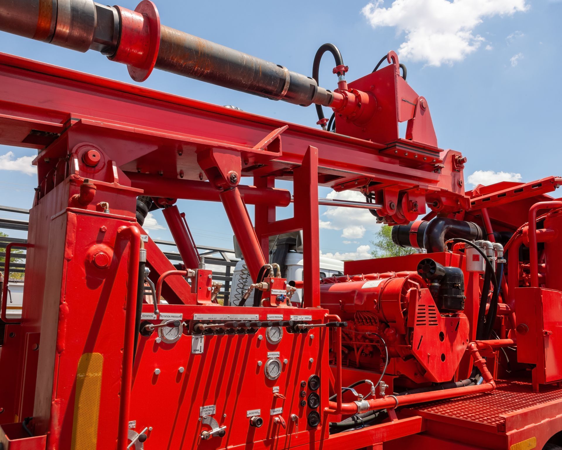 Rig drilling equipment to dig a well on location for fresh water.