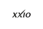Black stylized text reading “XXIO” on a white background