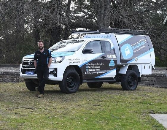 KeyBay Ute and Employee— KeyBay in Macarthur, NSW