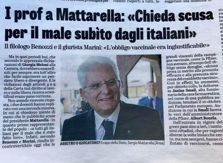 Chi Sono Quelli che Protestano contro il Blocco dei Rave. Massimo Viglione. Prof+a+Mattarella