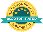 A badge that says `` great nonprofits 2020 top-rated nonprofit ''.