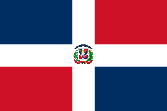 A red , white , and blue flag with a cross in the middle.